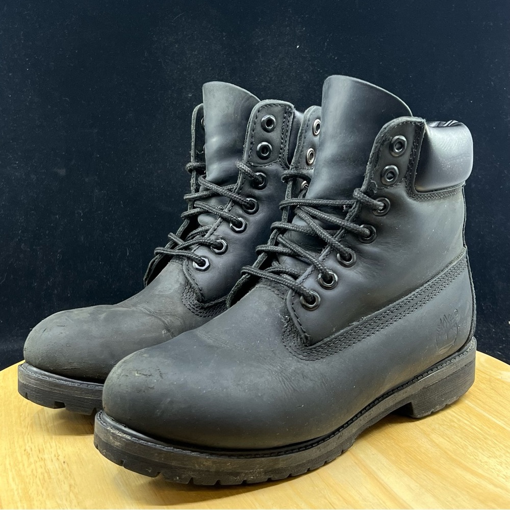 Timberland Men's Premium Black Suede Size 7 M Ankle Boots (Wmns size 8.5) - Picture 2 of 10